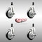 Service Caster 5 Inch 316SS Black Poly Swivel 1 Inch Expanding Stem Caster Set Brake SCC SCC-SS316EX20S514-PPUB-BLK-TLB-1-4 - alternate 4